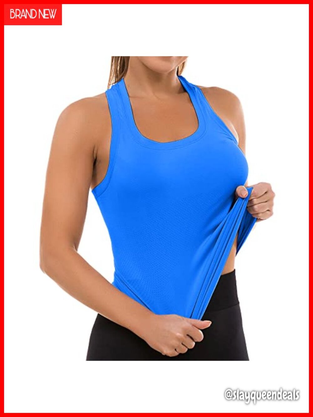 Seamless Racerback Workout Tank Top Women Slim Fit Sleeveless Gym Yoga